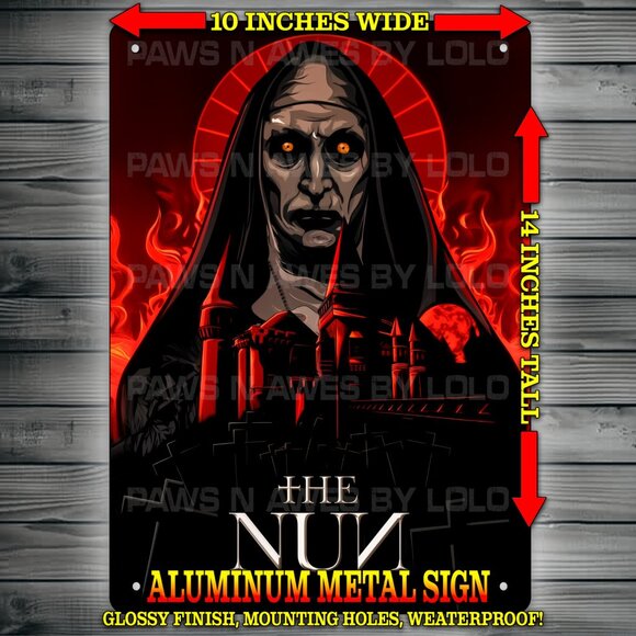 The Nun Horror Movie Conjuring Universe Glossy Wall Art Metal Sign 10x14" - Picture 1 of 1